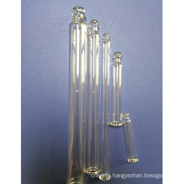 Clear Tubular Straight Round-Ball Glass Tube for Cosmetic Packing